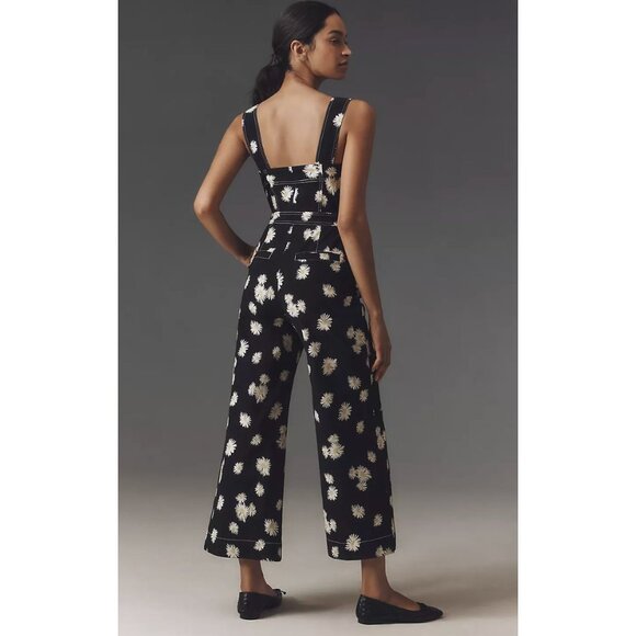 Anthropologie Maeve Portside Button-Front Jumpsuit Size 6 P Collette Floral 90s - Picture 2 of 7